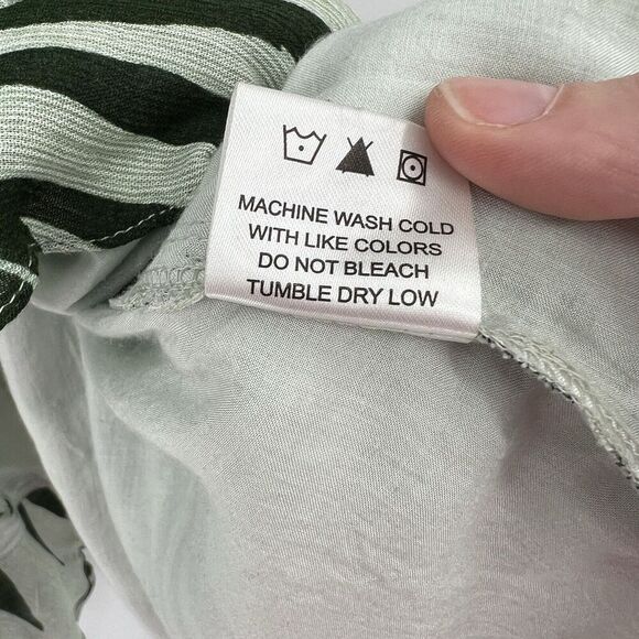 Michael Stars Paradiso Palms Wrap Tropical Green Dress Short Sleeves Size Small - Picture 10 of 10